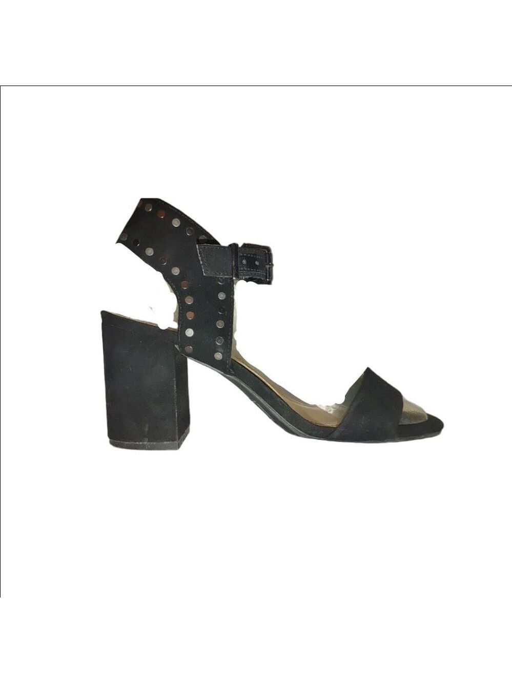 Max Studio Serenity Micro Suede Block Heel Sandals Size 9M
